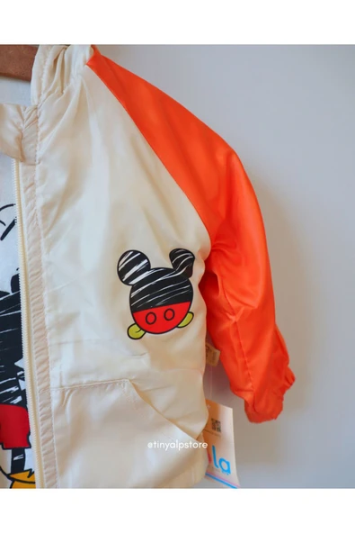 TinyAlp Mickey Desenli Yağmurluk ve Alt Üst Takım - 7