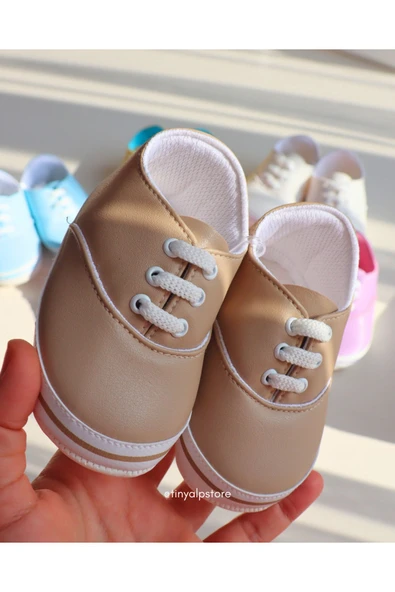 TinyAlp Bayramlık Retro Soft Renkli Tasarım Desenli Tabanı Yumuşacık Renkli Kız Erkek Bebek Ayakkabısı - 2