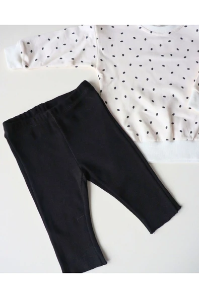 TinyAlp Bacis Rahat ve Yumuşacık Kumaş Fitilli Alt Üst Kız Bebek Takım - 7