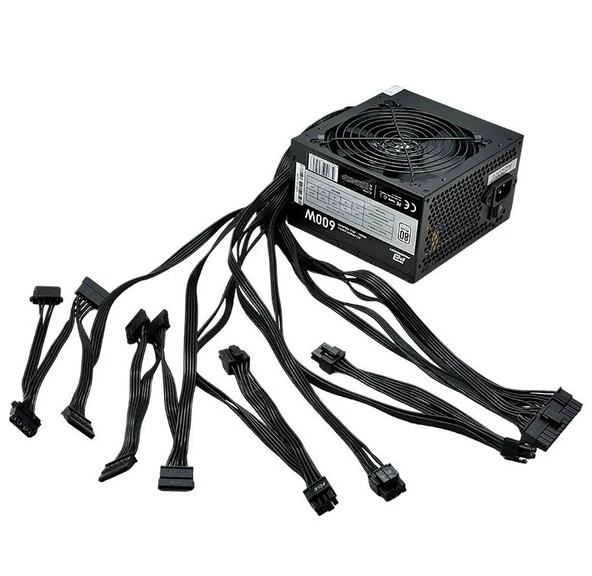 PowerBoost PB600WB 600W 80+ White APFC 4*PCI-E 6+2 Pin 12cm Siyah Fanlı ATX PSU (Bulk) - 3