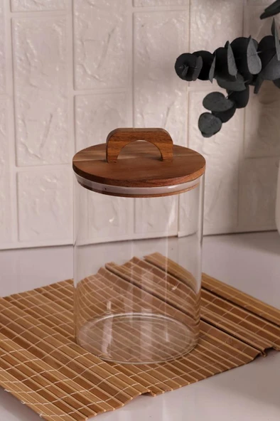 Mien Akasya Kapaklı Cam Saklama Kavanozu 2500 Ml - Resim 4