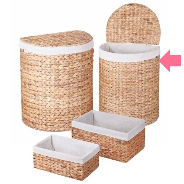 Casalinda D Model Hasır Çamaşır Sepeti Büyük (Tek Adet)