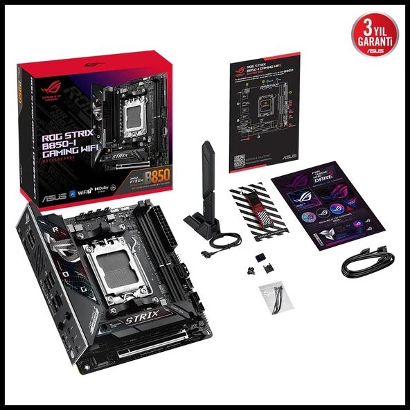 ASUS ROG STRIX B850-I GAMING WIFI AM5 DDR5 8400+(OC)MHz Mini-ITX Gaming Anakart - 5