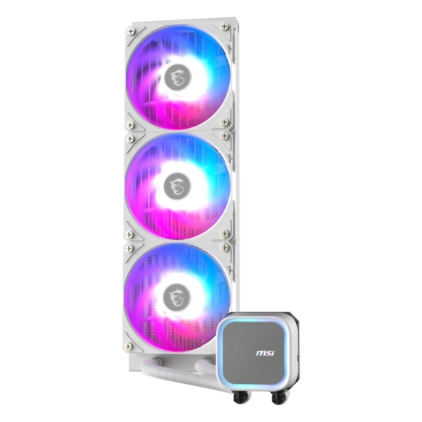 MSI MAG CoreLiquid A13 360 ARGB 360mm AM5/1851P Beyaz İşlemci Sıvı Soğutucu - Resim 3