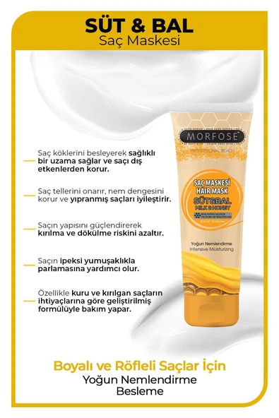 MORFOSE SAÇ MASKESİ SÜT BAL 75 ML - 2