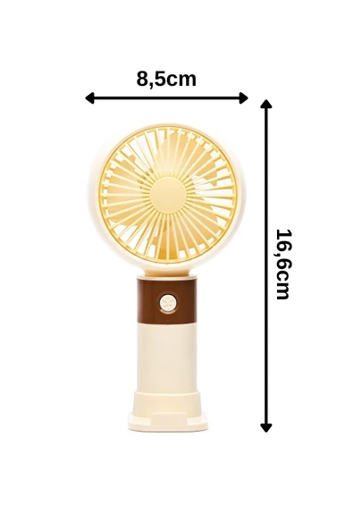 Taşınabililir Mini Usb Şarjlı 3 Kademeli El Masaüstü Vantilatör Fan Soğutucu YM88214 - 2