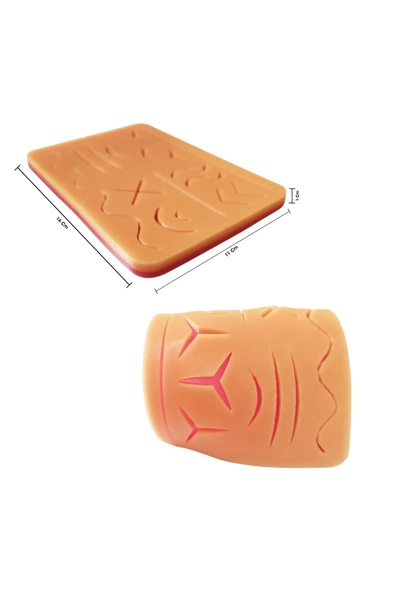 ŞimdiBenim Esnek Sütür Eğitim Pedi Yumuşak Yara Dikiş 16x11 Cm Seti