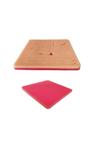 ŞimdiBenim Cerrahi Yara Silikon Sütür Pedi Yara Dikiş 19x18 Cm Eğitim Matı Travmatik Dikiş Pedi - 7