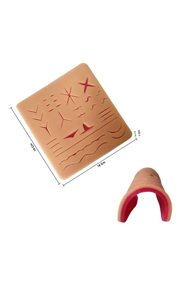 ŞimdiBenim Öğrenci Cerrahi Eğitim Pratiği Seti 7 Parça Çantalı El Aleti Sütür Dikiş Pedi 19 x 18 Cm - 3