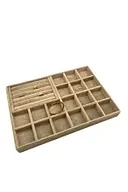 Bakü Model Süet Sütlü Kahve Renk 34/24 cm Bölmeli-Sosisli Takı Sergileme  Standı