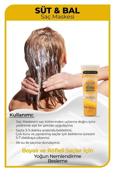 MORFOSE SAÇ MASKESİ SÜT BAL 75 ML - 3