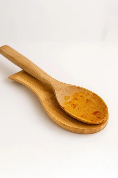 Mien Tezgah Üstü Bambu Uzun Kirli Kaşıklık - Resim 2