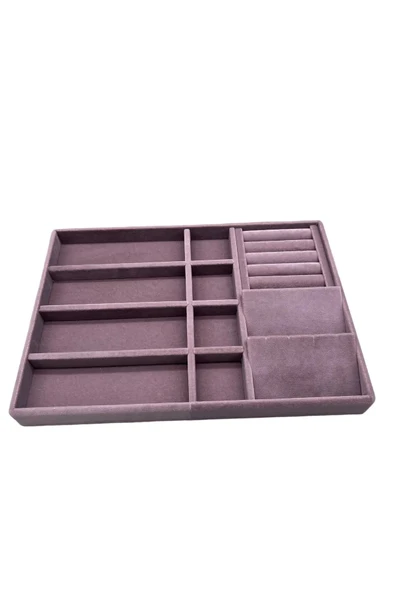 Helsinki Model Süet Kaplama Lila Renk 24/34 Cm  Takı Sergileme Standı - 2