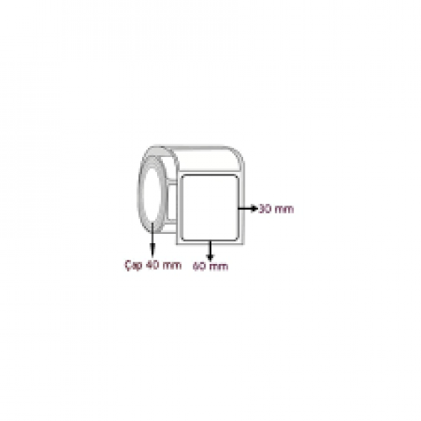 30X60 BARKOD ETİKETİ 1 RULO 250 SARIM - Resim 5