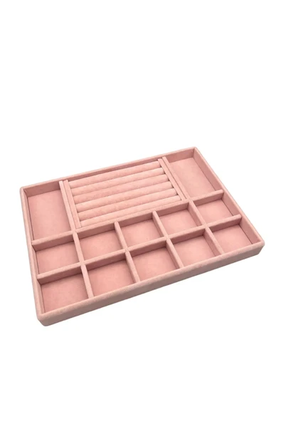 Istanbul Model Süet Kumaş Pembe Renk 24/34 Cm Takı Sergileme Standı ürün görseli