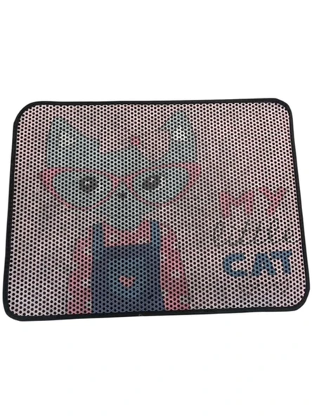 Xxl Büyük Boy 80cm X 60cm Kedi Tuvalet Kabı Önü Kum Toplayıcı Elekli Kedi Halısı Paspası DEKOR - 1