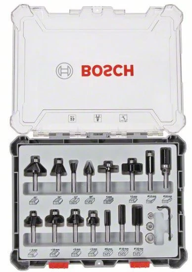 BOSCH Pro Freze Seti 15 'li Karışık 6mmşaftlı ürün görseli 1