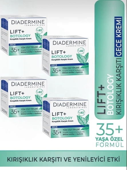 Lift+Botology Kırışıklık Karşıtı Gece Kremi 50 ml X 4 Adet
