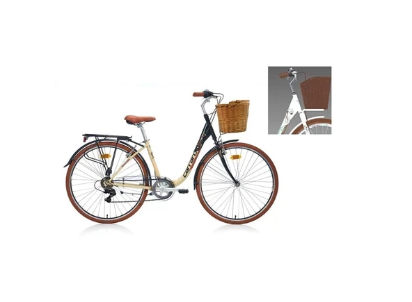 CARRARO JULIANA KADIN ŞEHİR BİSİKLETİ 430H V 28 JANT 7 VİTES BEYAZ TURKUAZ KAHVERENGİ ürün görseli