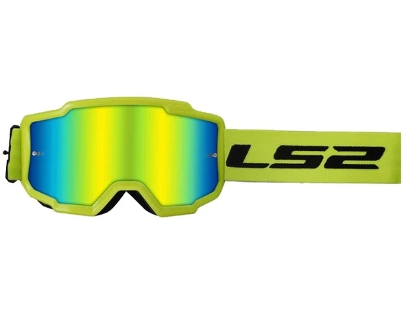 LS2 CHARGER GOGGLES MOTOKROS GÖZLÜK (IRIDIUM CAMLI) NEON SARI ürün görseli