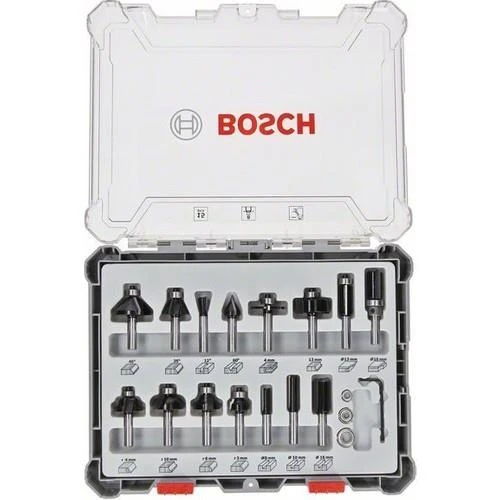 BOSCH FREZE SETİ 15 PARÇA KARIŞIK 8 mm PRO ürün görseli