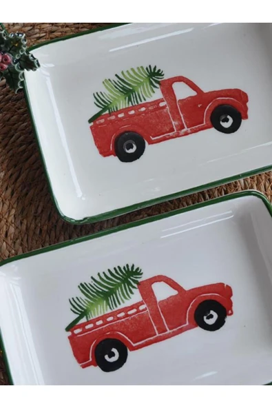 Yeniyıl 2025 Love Cars 2 li Servis Set 12x18 Cm. - Resim 2