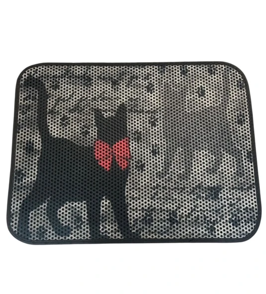 Xxl Büyük Boy 80cm X 60cm Kedi Tuvalet Kabı Önü Kum Toplayıcı Elekli Kedi Halısı Paspası DEKOR