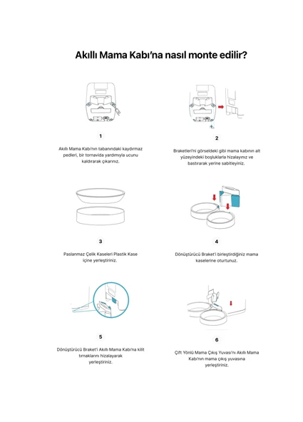Xenon Smart Akıllı Mama Kabı Çift Kaseli Beyaz - 4