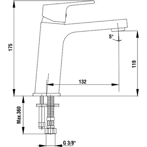 E.C.A. Tiera 102108989 Lavabo Bataryası - Resim 2