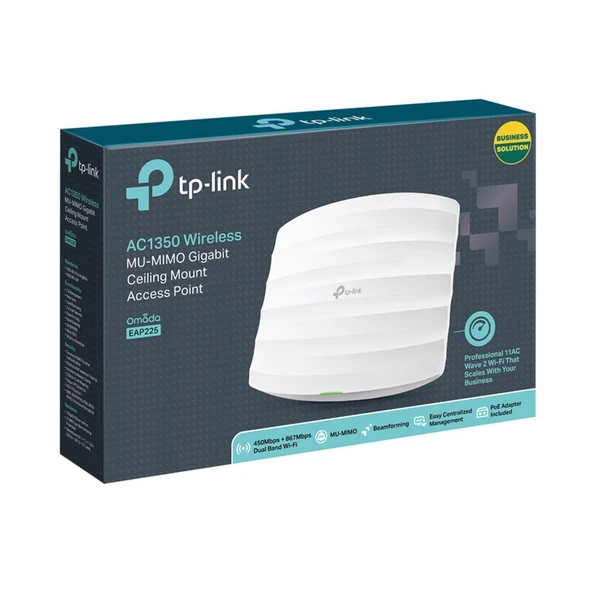 Omada Tp-Link EAP225 Tavan Tipi 1350 Mbps MU-MIMO Kablosuz Access Point - 5