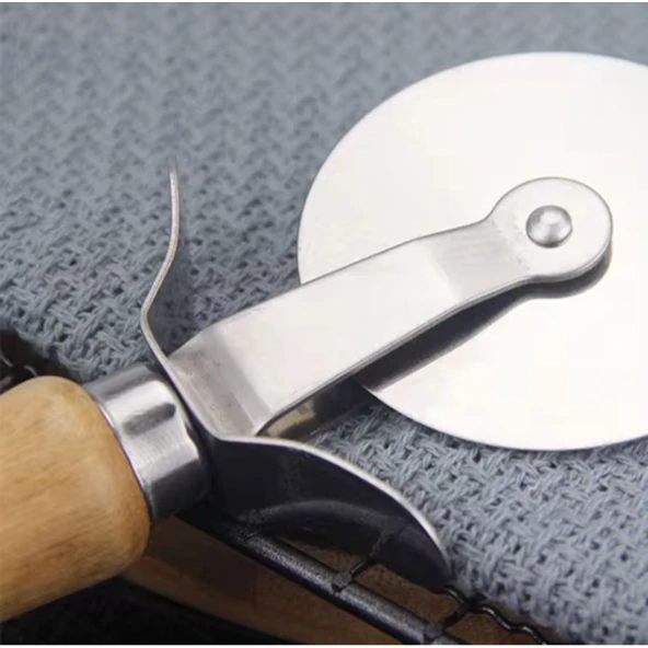 Periboia Ahşap Saplı Pizza Kesme Bıçağı - 2