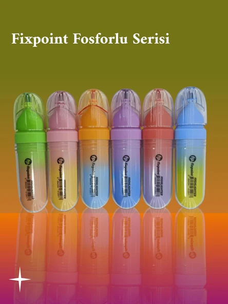 Fixpoint 6 Canlı Renk Fosforlu Kalem Seti - 4