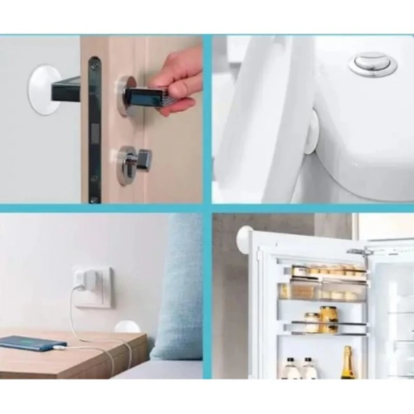 Periboia Şeffaf Silikon Mobilya ve Kapı Durdurucu Darbe Pedi 4'lü Set - 5
