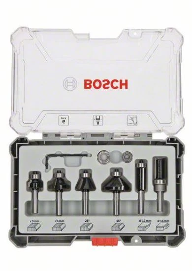 BOSCH Pro Freze Seti 6 'lı Karışık 8 mmşaftlı ürün görseli 1