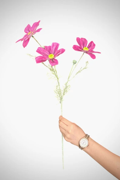 Islak Dokulu 60 cm Yapay Gelincik Çiçeği – Gerçekçi Görünümlü Dekoratif Salon ve Masa Çiçeği - Resim 5