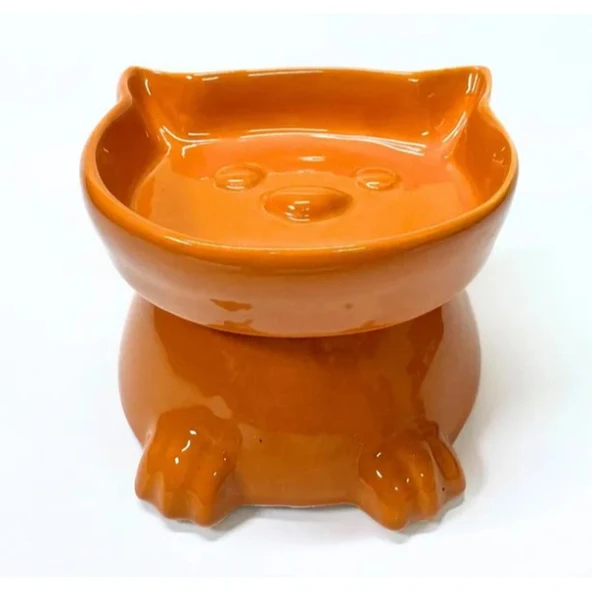 Periboia Ayaklı Kulaklı Seramik Mama Kabı - 3