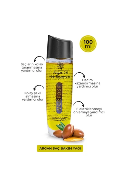 MORFOSE SAÇ YAĞI BİTKİSEL ARGAN 100 ML - Resim 2
