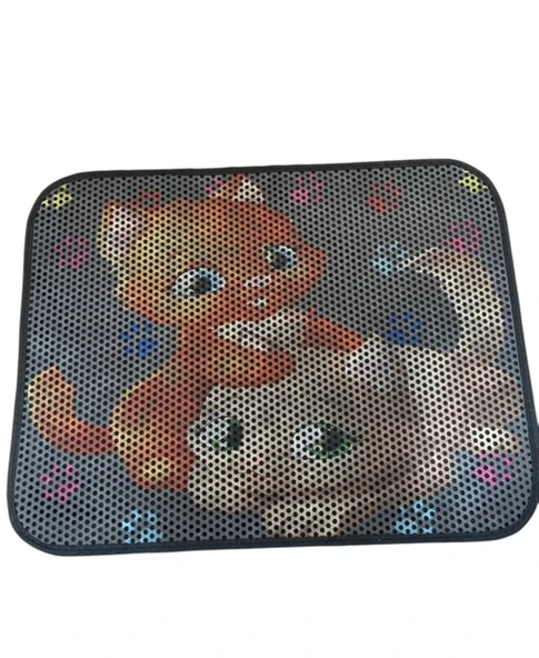 Xxl Büyük Boy 80cm X 60cm Kedi Tuvalet Kabı Önü Kum Toplayıcı Elekli Kedi Halısı Paspası DEKOR