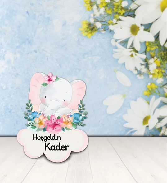 Kişiye Özel Hoşgeldin Bebek Ahşap Magnet Doğum Günü ürün görseli 1