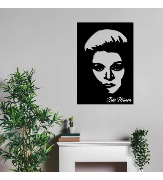 Duvar Süsü Ahşap Tablo Zeki Müren 50x35 ürün görseli 1