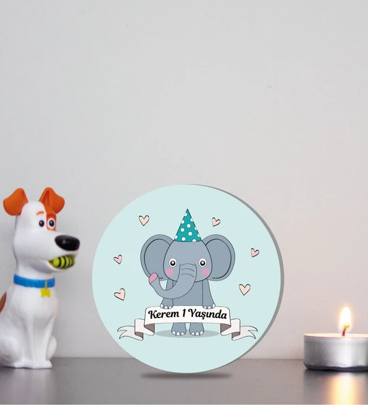 Kişiye Özel Hoşgeldin Bebek Ahşap Magnet Doğum Günü ürün görseli 1