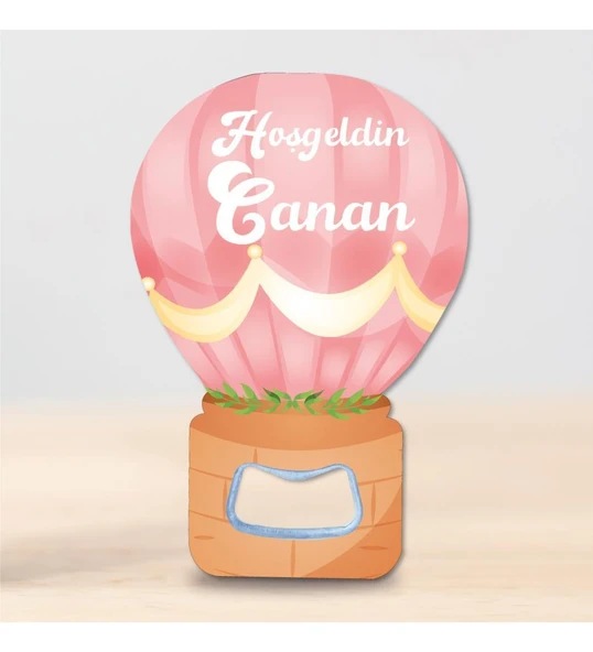 Kişiye Özel 30 Adet Bebek Balon Açacak Magnet - 9