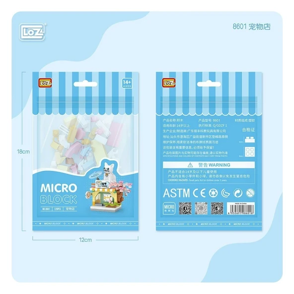 Loz 8601 Mikro Blok Çanta Pet Shop - 4