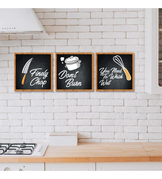 Ahşap Dekoratif Yazılı Çerçeve Görünümlü Mutfak Süsü ürün görseli 1
