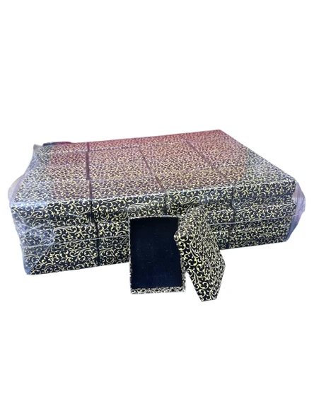 Karton Sünger Siyah Gold Çizgili Renk 8/6 cm 48 Adet Üçlü Set Takı Kutusu - Resim 2