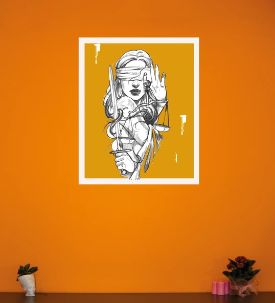 Avukatlar Gününe Özel Ahşap Tablo 40x30cm - 1