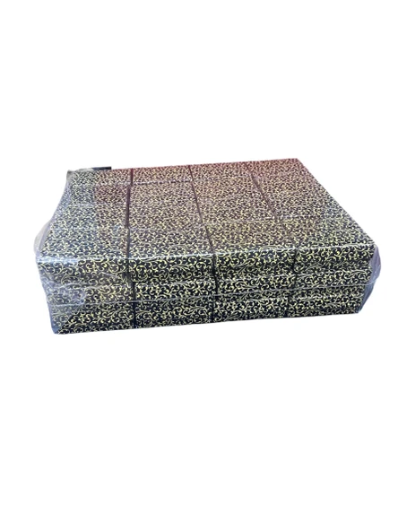 Karton Sünger Siyah Gold Çizgili Renk 8/6 cm 48 Adet Üçlü Set Takı Kutusu - Resim 5
