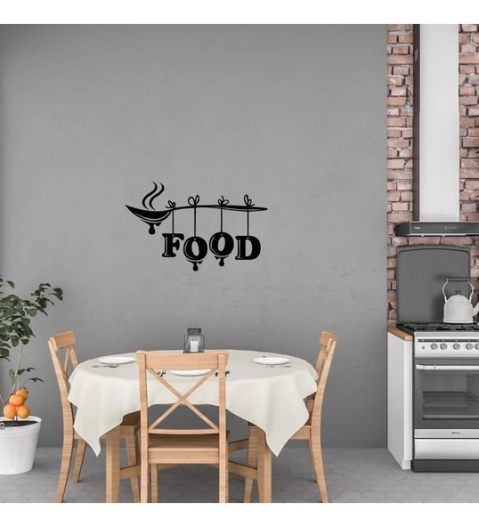 Mutfak Yazısı Food Ahşap Dekoratif Duvar Süsü ürün görseli 1
