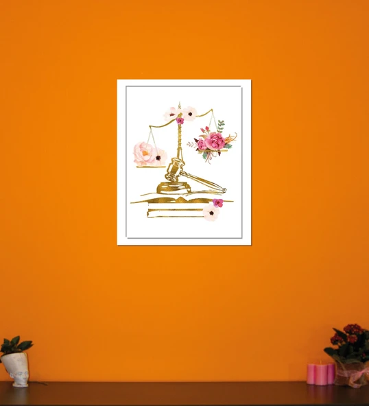 Avukatlar Gününe Özel Ahşap Tablo 40x30cm - 1