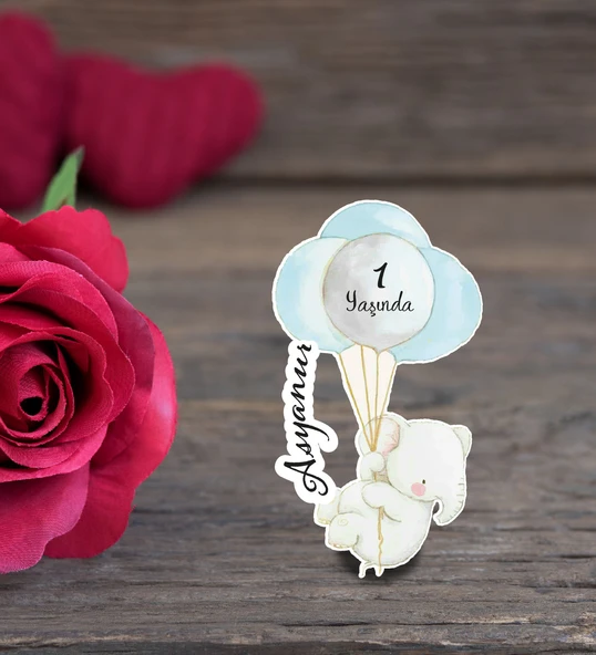 Kişiye Özel Hoşgeldin Bebek Ahşap Magnet Doğum Günü ürün görseli 1